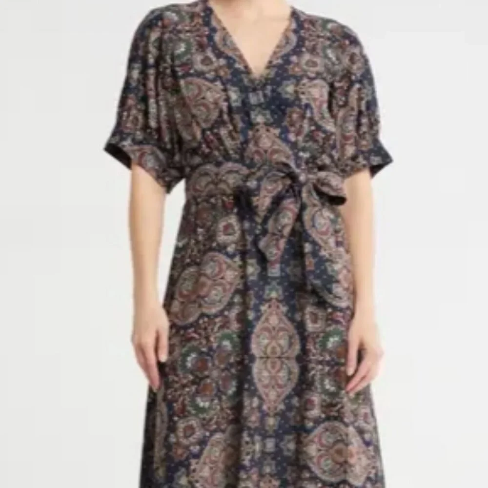 Veronica Beard Wyatt Kaleidoscope-Print Dress Navy Multi 6 NWT - Picture 4 of 7